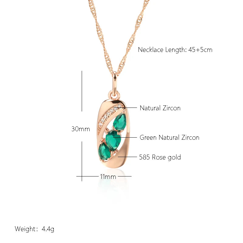 Smaragds Vintage Pendant Kaklarota