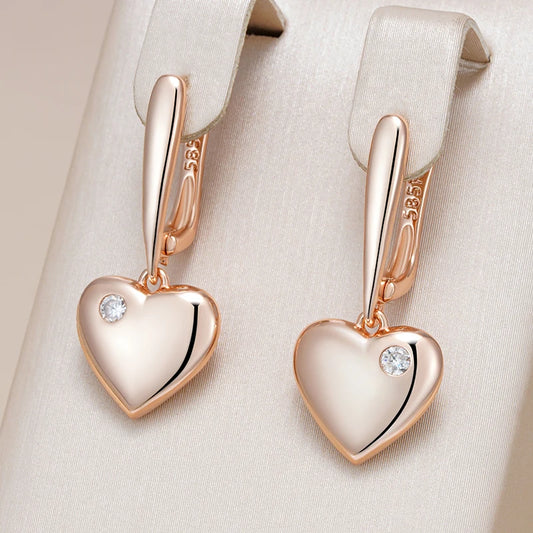 Crystal Heart Drop Earrings