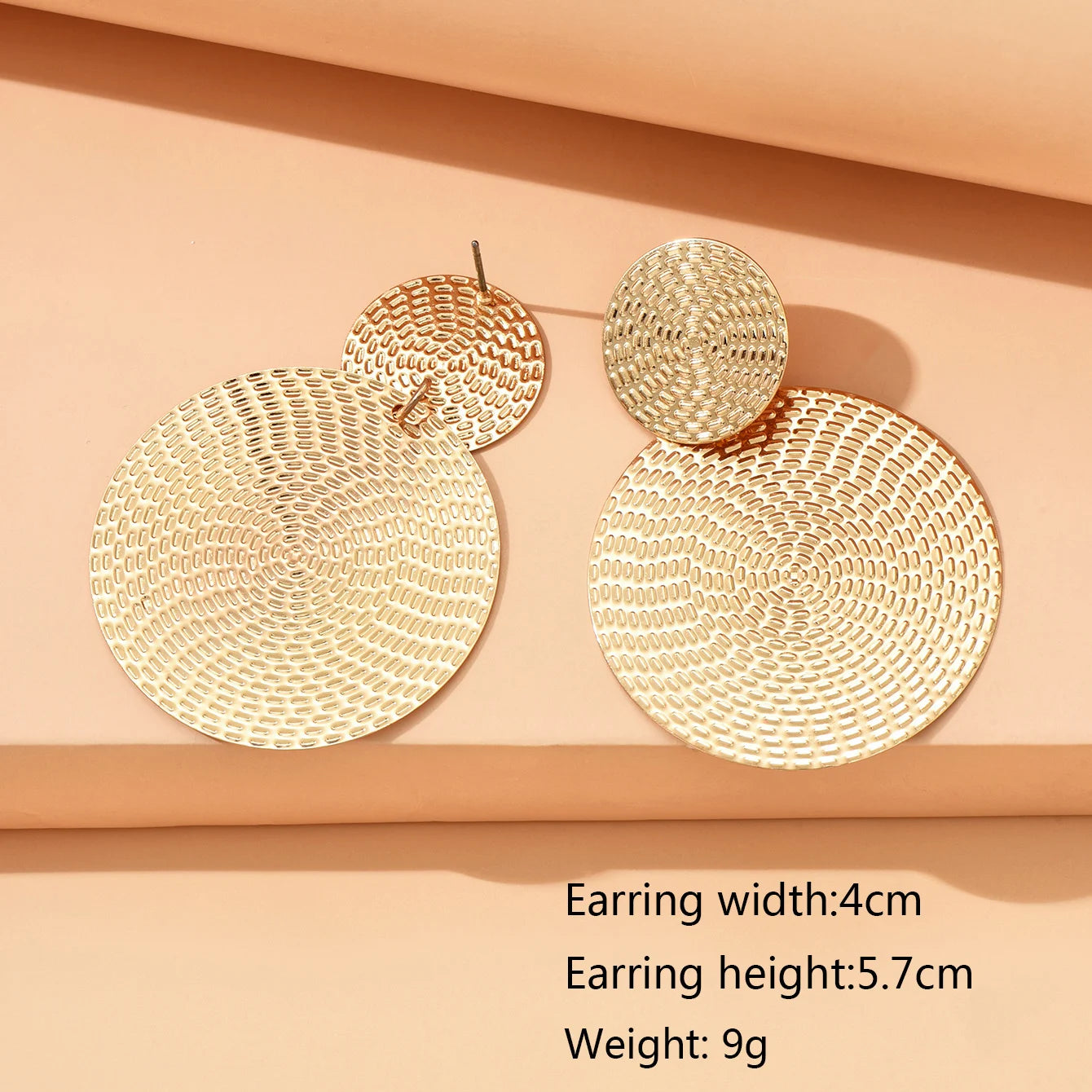 Sculptural Round Drop Earrings