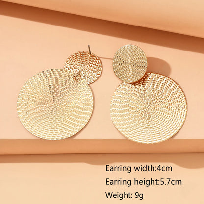Sculptural Round Drop Earrings