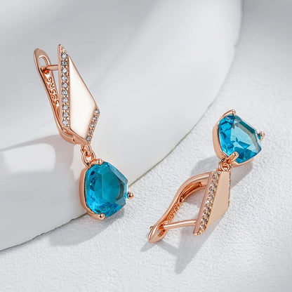 Modern Zircon Drop Earrings