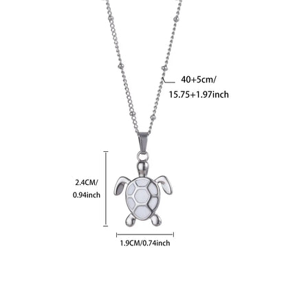 Coastal Turtle & Butterfly Charm Necklace