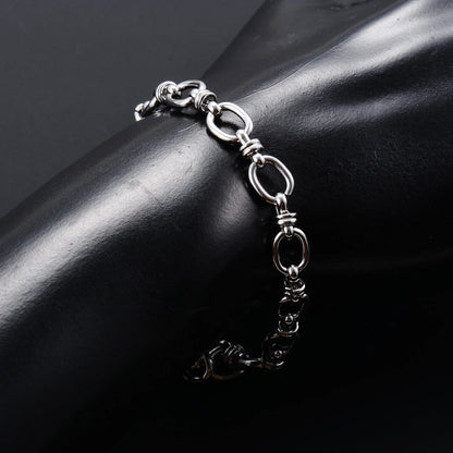 Sculptural Oval Link Bracelet