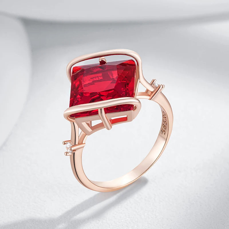 Rūbija laukuma Vintage Ring