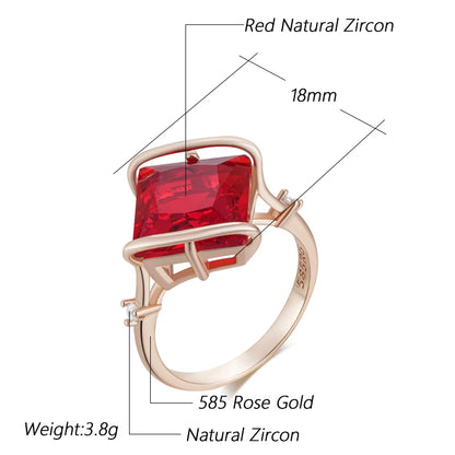Rūbija laukuma Vintage Ring