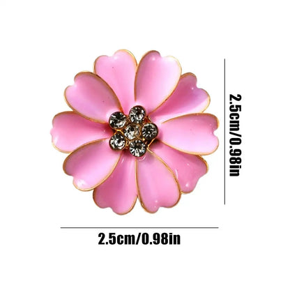 Rhinestone Flower Button Cover