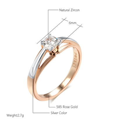 Slim Two-Tone Bridal Ring