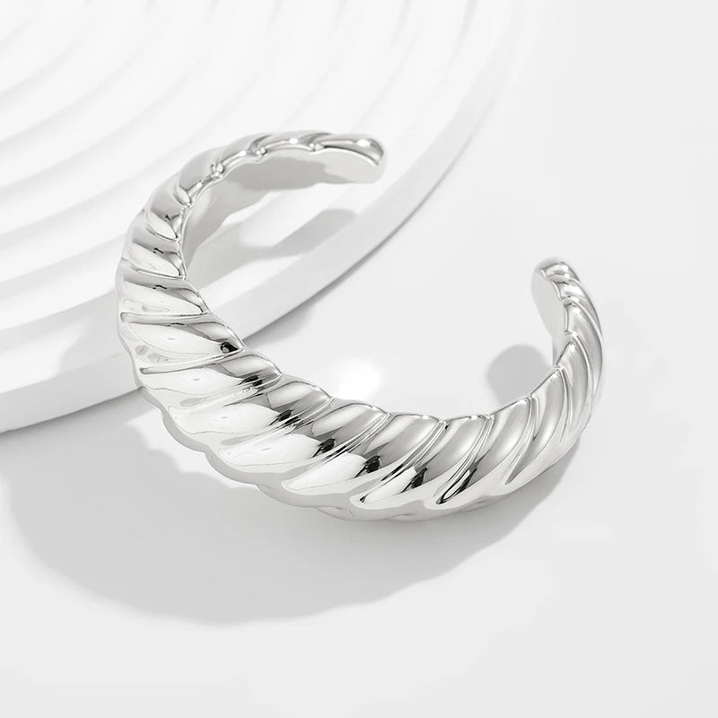 Sculptural Resin Cuff Bangle