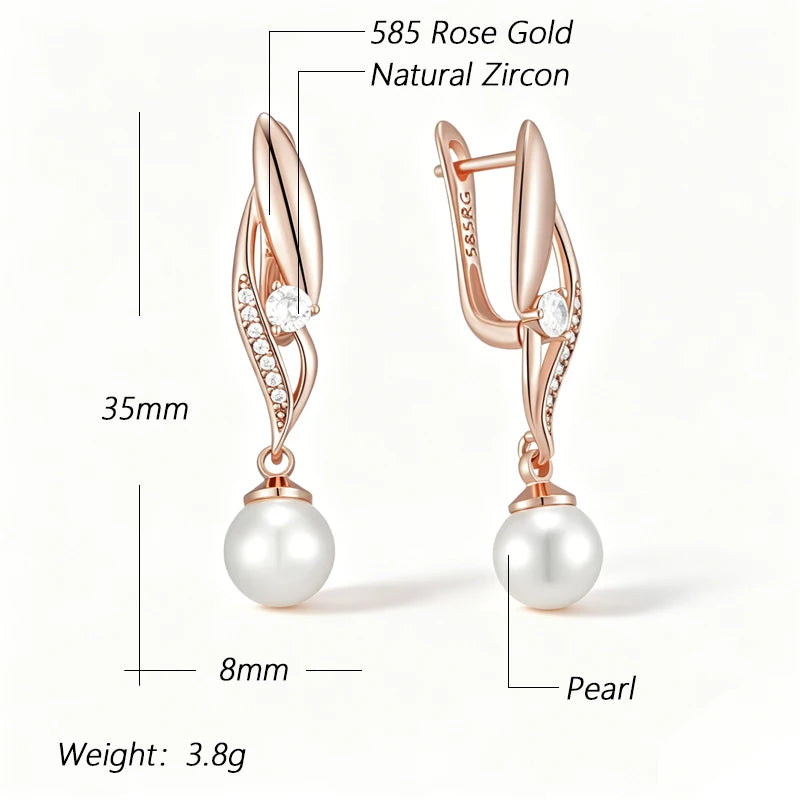 Geometric Pearl Drop Earrings