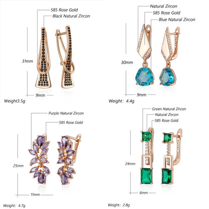 Modern Zircon Drop Earrings