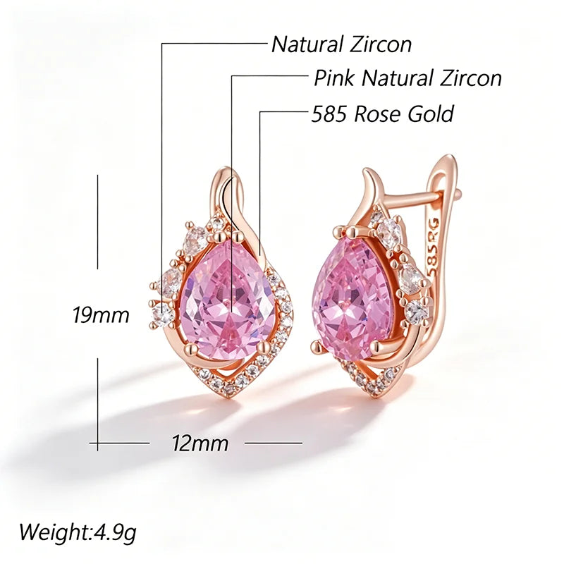 Blush Pink Zircon Earrings