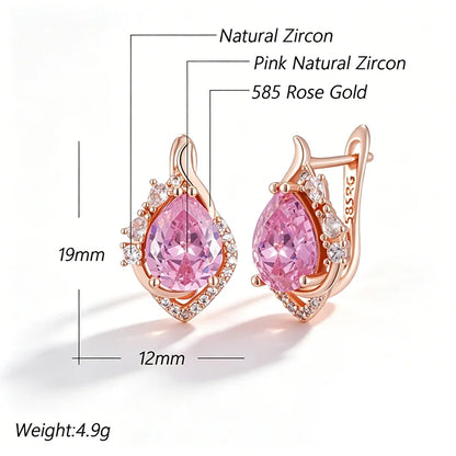 Blush Pink Zircon Earrings