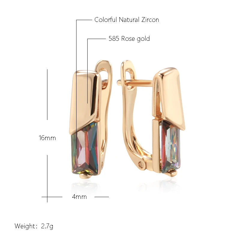 Aurora Square Drop Earrings
