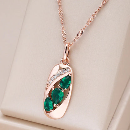 Smaragds Vintage Pendant Kaklarota
