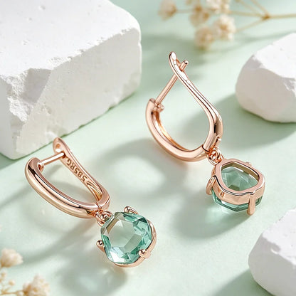 Emerald Bridal Drop Earrings