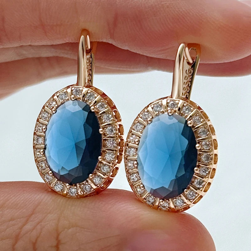 Turquoise Square Hoop Earrings