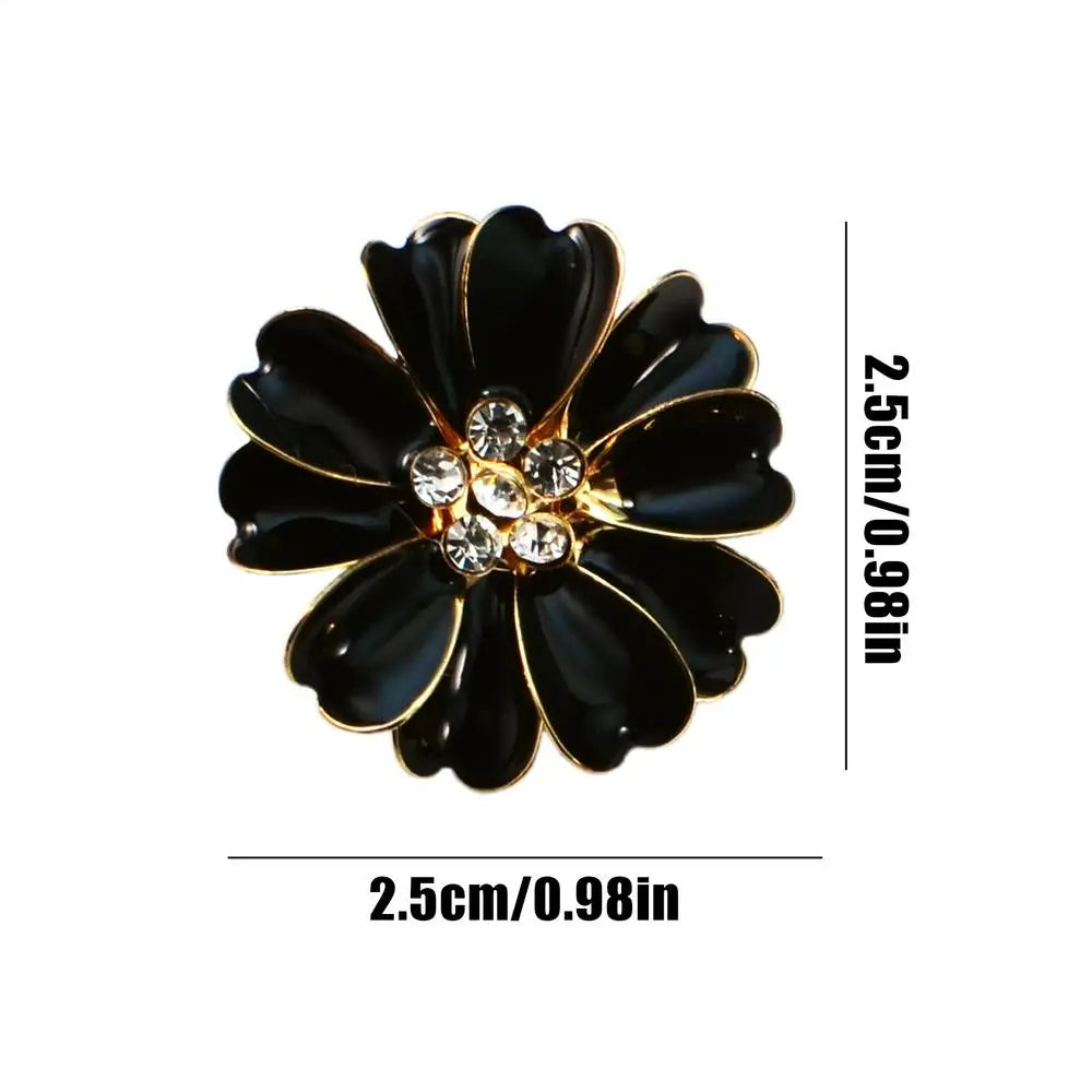 Rhinestone Flower Button Cover