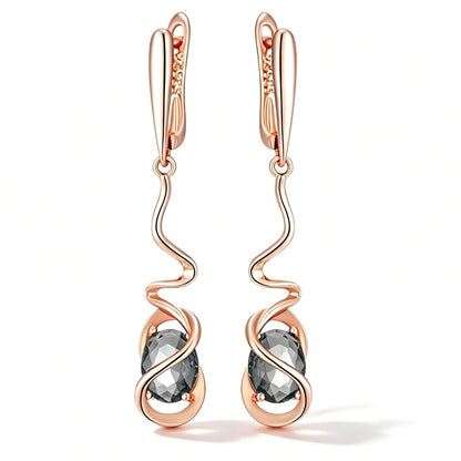 Smoky Romantic Dangle Earrings