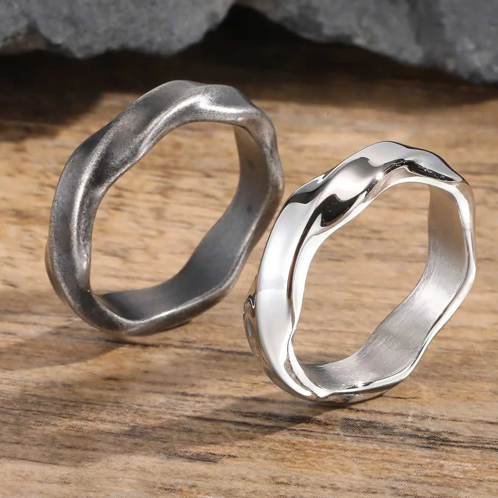 Oxidized Mobius Band Ring