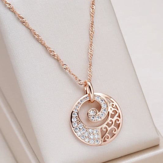 Crystal Flower Pendant Necklace