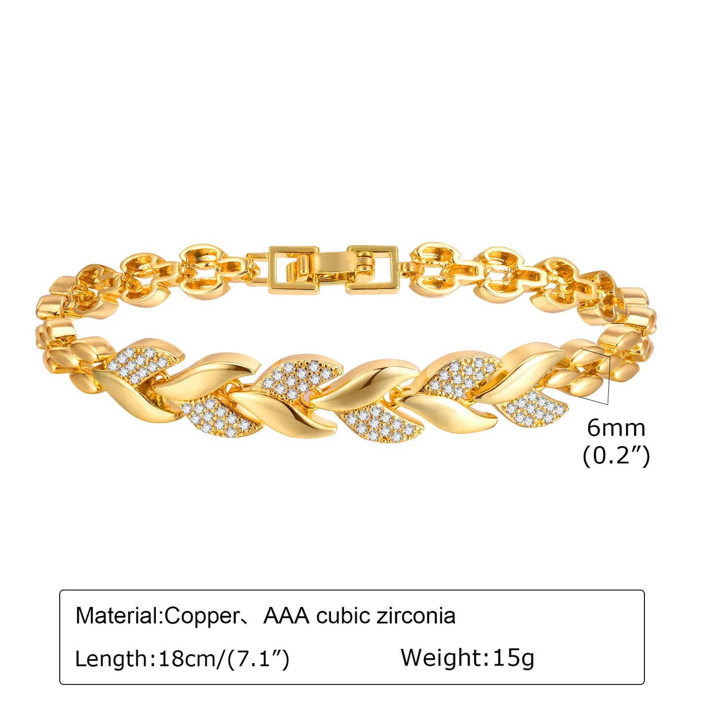 Lumière Paperclip Crystal Bracelet