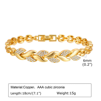 Lumière Paperclip Crystal Bracelet