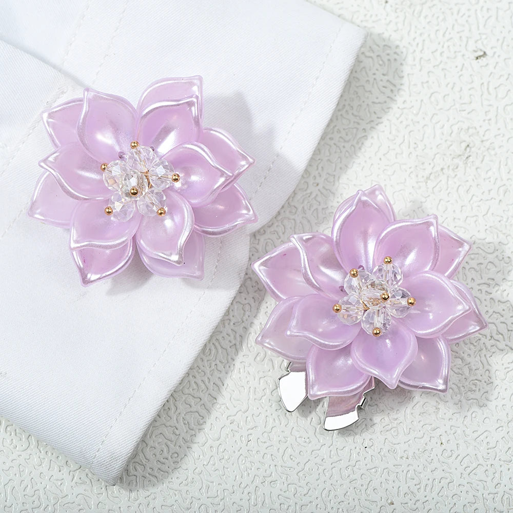 Lotus Flower Button Covers — Set of 2
