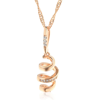 Rotating Geometric Zircon Necklace