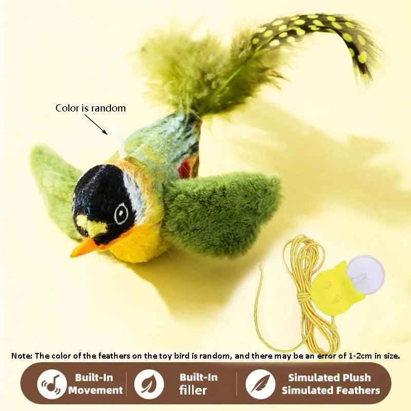 Interactive Bird-Sound Cat Teaser