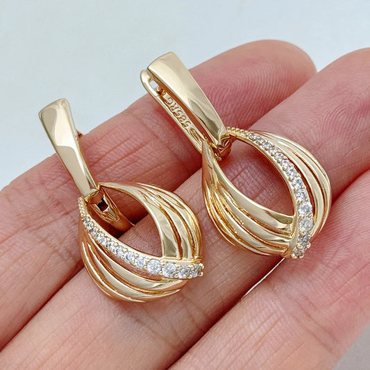 Geometric Hollow Drop Earrings