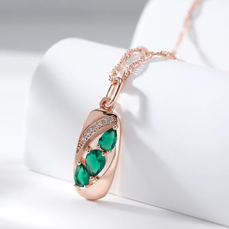 Smaragds Vintage Pendant Kaklarota