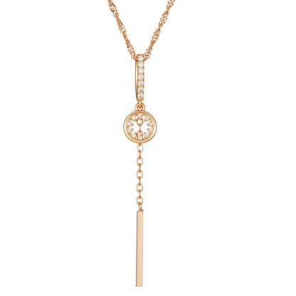 Crystal Tassel Pendant Necklace