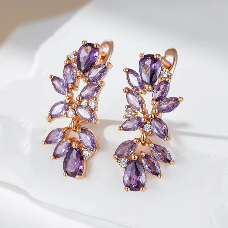 Modern Zircon Drop Earrings