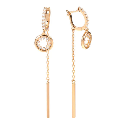 Crystal Long Tassel Earrings