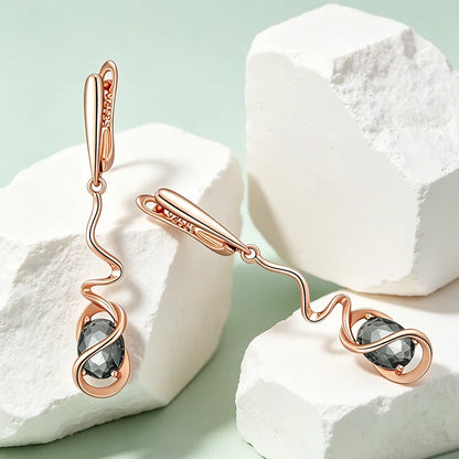 Smoky Romantic Dangle Earrings