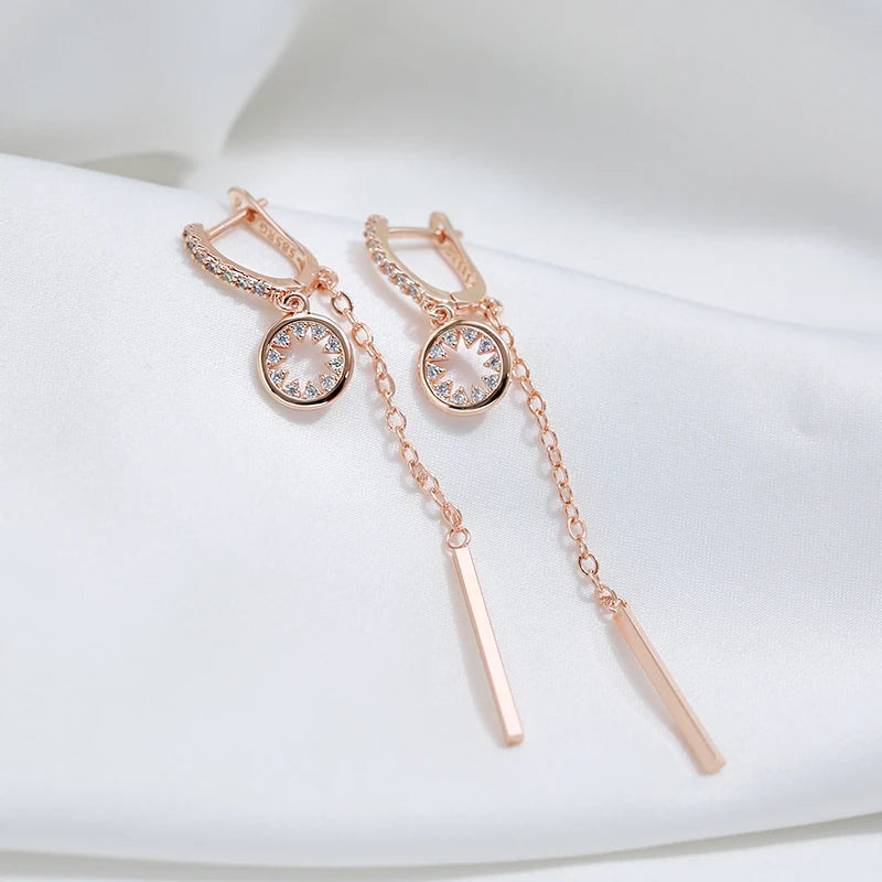 Crystal Long Tassel Earrings
