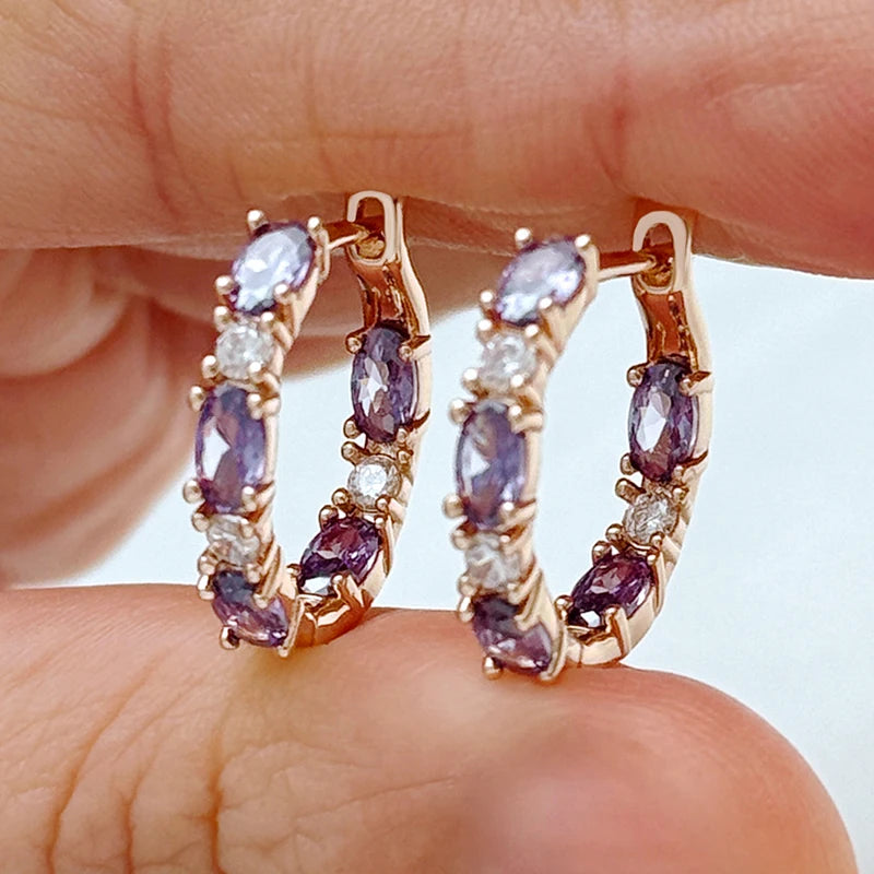 Turquoise Square Hoop Earrings