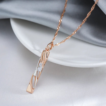 Two-Tone Geometric Pendant Necklace