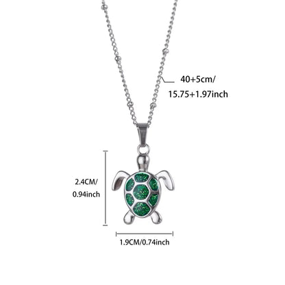 Coastal Turtle & Butterfly Charm Necklace