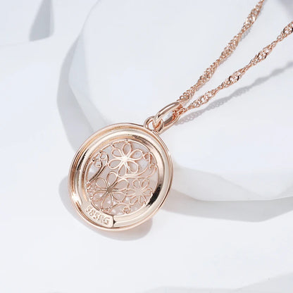 Glossy Boho Flower Necklace
