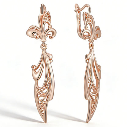 Sculptural Flower Dangle Earrings