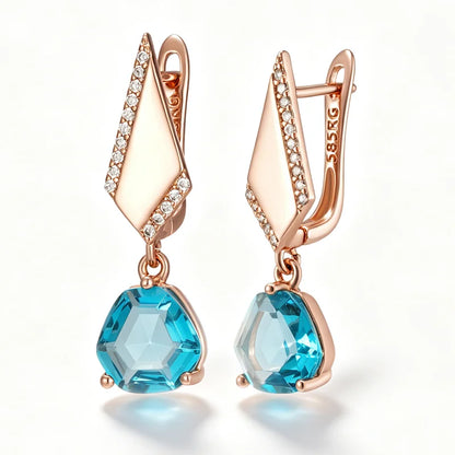 Modern Zircon Drop Earrings
