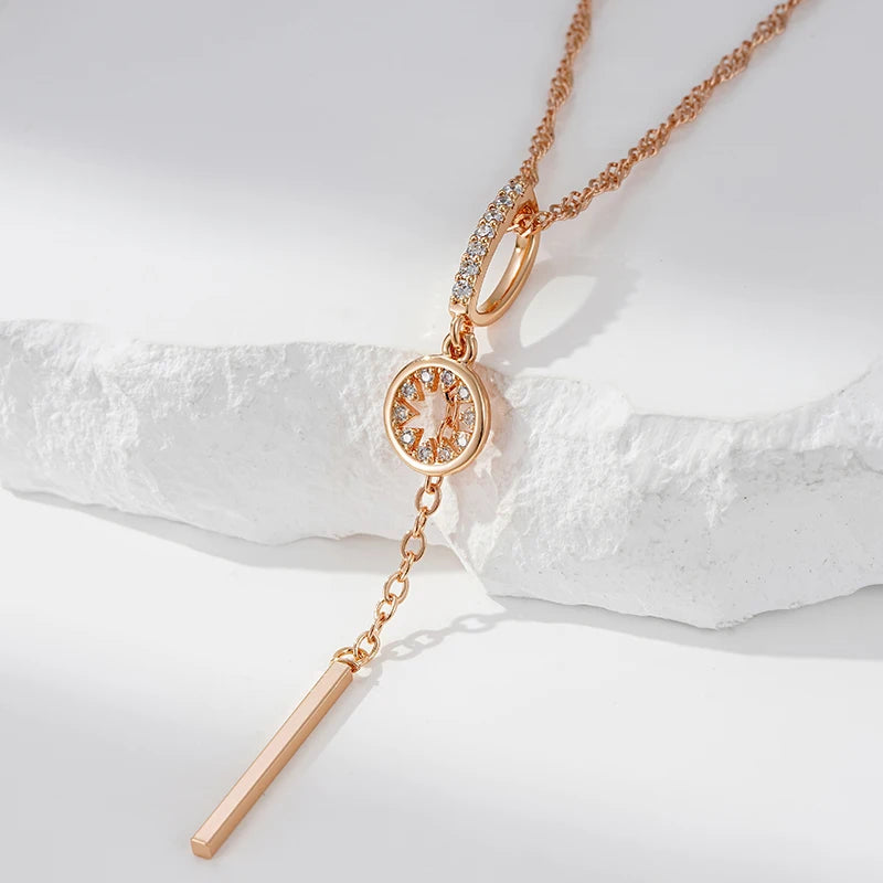 Crystal Tassel Pendant Necklace