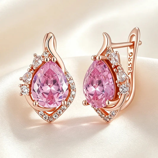 Blush Pink Zircon Earrings