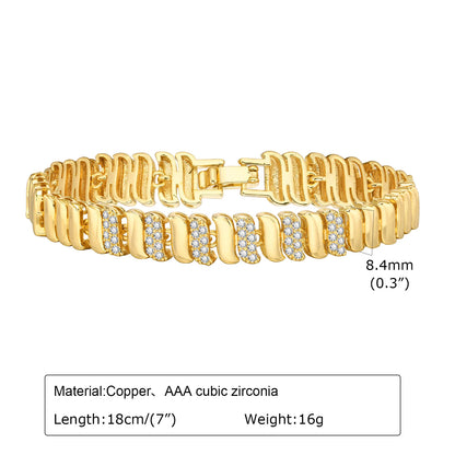 Lumière Paperclip Crystal Bracelet