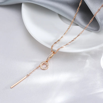 Crystal Tassel Pendant Necklace