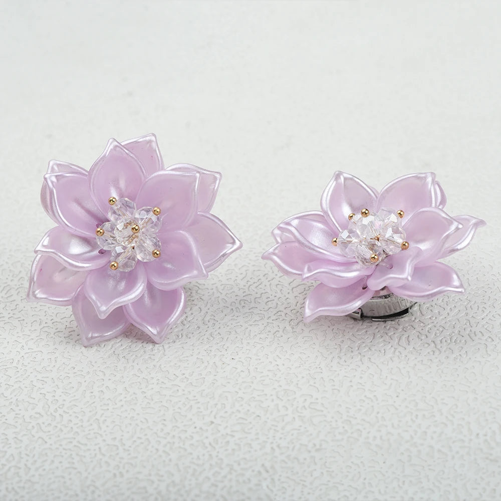 Lotus Flower Button Covers — Set of 2
