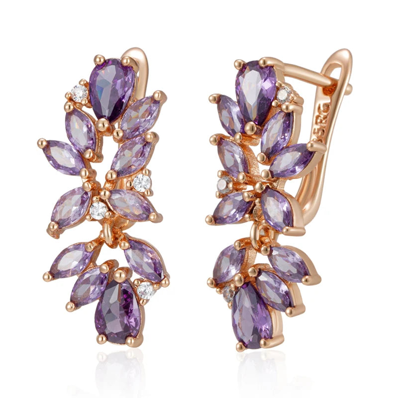 Modern Zircon Drop Earrings