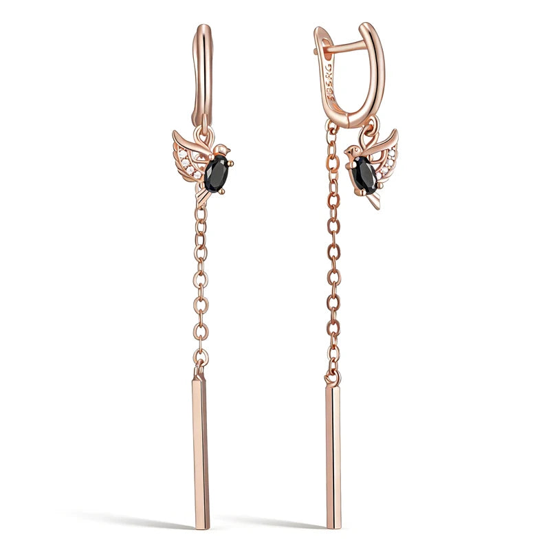Birdie Long Tassel Earrings