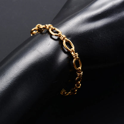 Sculptural Oval Link Bracelet